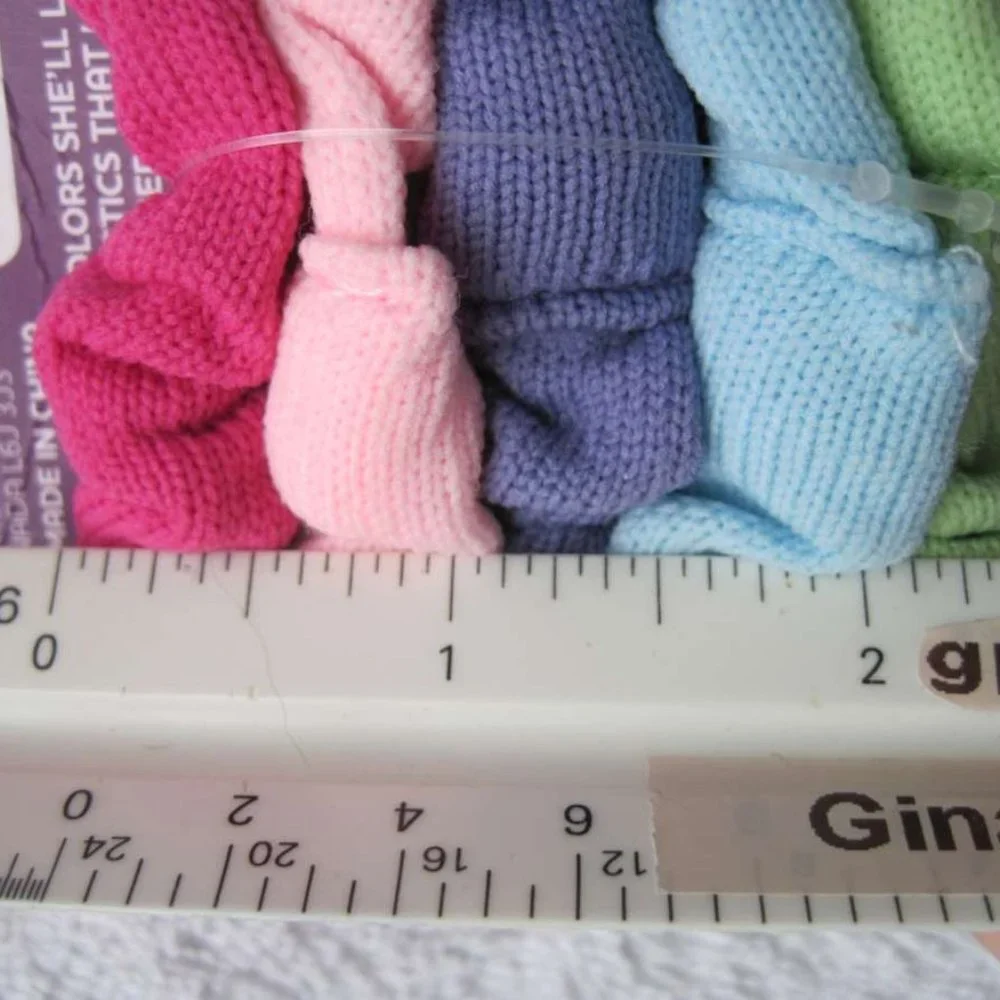 5 Goody Ouchless No Metal Elastic Sweater Ponytailer Hair Bands Soft Fabric Pony